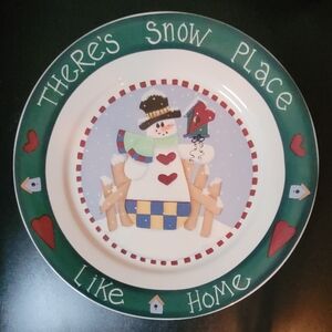 Festive Snowman Decorative Plate